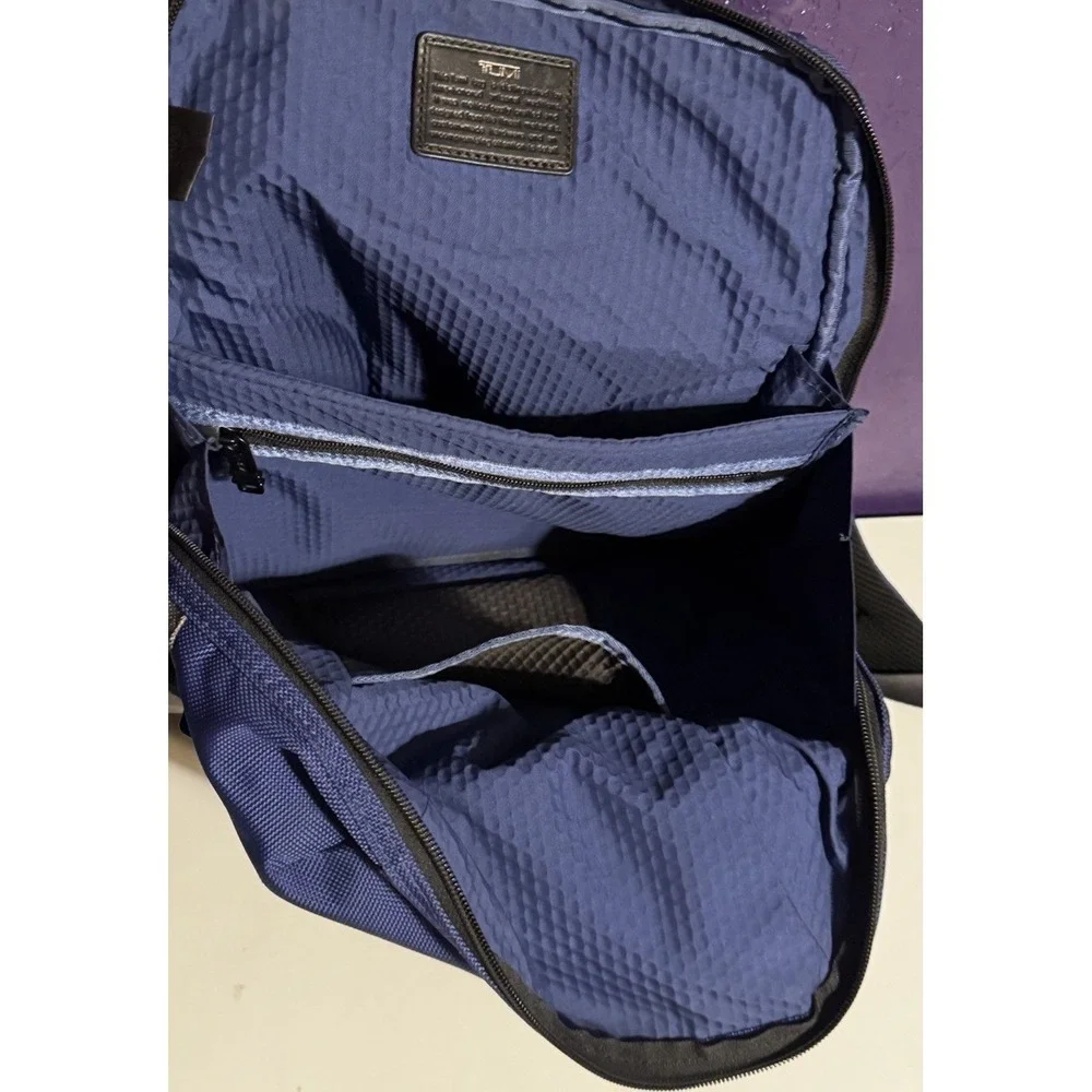 Tumi Alpha Bravo Blue Ballistic Nylon Laptop Travel Backpack Carry On Bag Rare